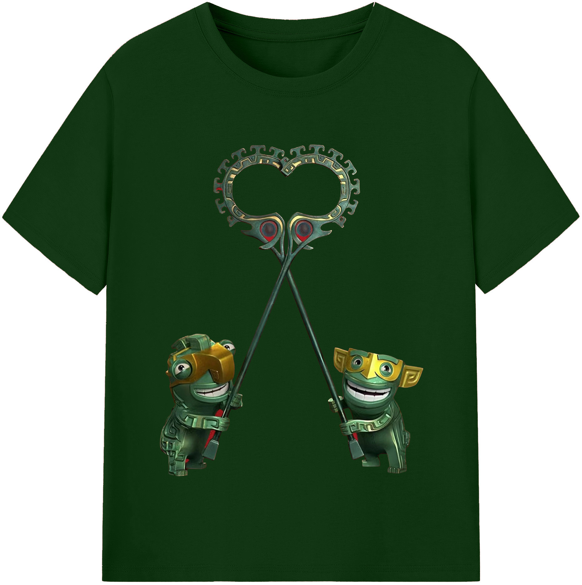 （画像用） Ne Zha 2 ナタ 魔童の大暴れ 綿100％半袖Tシャツ（フロントプリント）